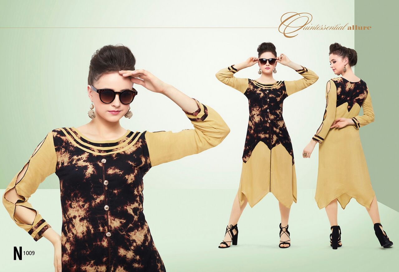 Juliet By Sweet Fashion 1001 To 1009 Series Western Beautiful Stylish Designer Printed Casual Wear Party Wear Rayon Kurtis At Wholesale Price