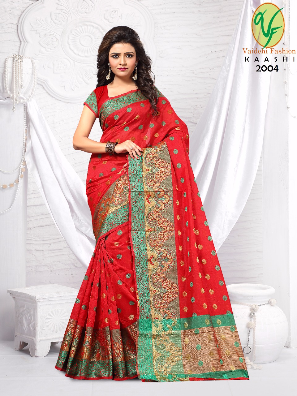Kaashi By Vaidehi Fashion 2001 To 2005 Series Beautiful Colorful Fancy Stylish Traditional Wear & Occasional Wear Silk Printed Sarees At Wholesale Price