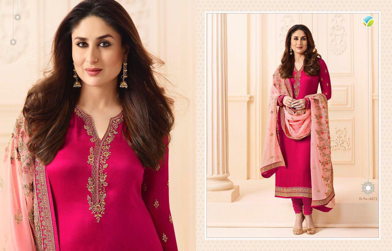 Kareena Vol-3 By Vinay Fashion 6271 To 6277 Series Designer Beautiful Colorful Party Wear & Occasional Wear Pure Georgette Embroidered Dresses At Wholesale Price