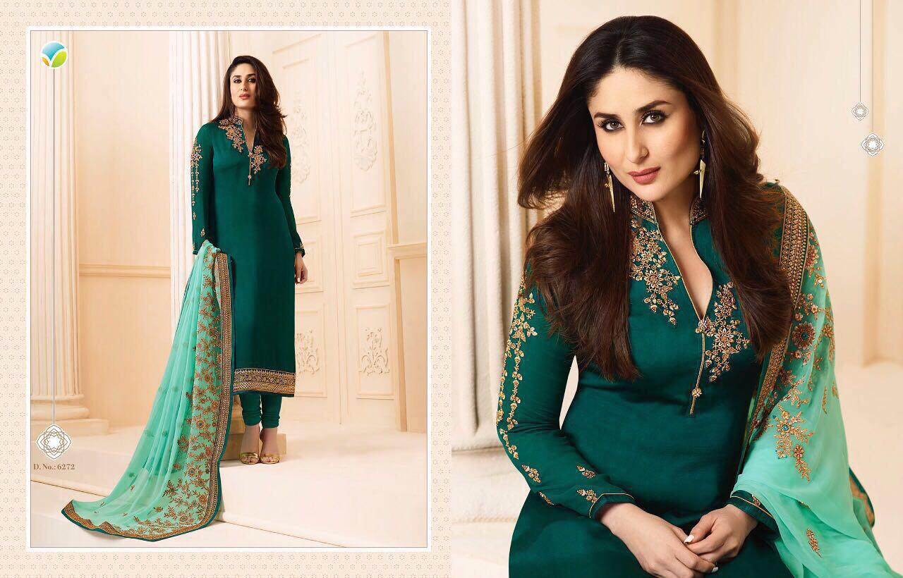 Kareena Vol-3 By Vinay Fashion 6271 To 6277 Series Designer Beautiful Colorful Party Wear & Occasional Wear Pure Georgette Embroidered Dresses At Wholesale Price