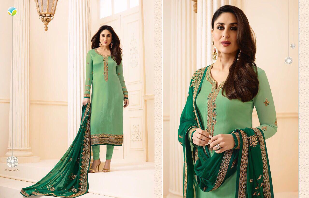 Kareena Vol-3 By Vinay Fashion 6271 To 6277 Series Designer Beautiful Colorful Party Wear & Occasional Wear Pure Georgette Embroidered Dresses At Wholesale Price
