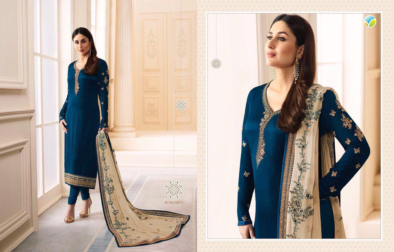 Kareena Vol-3 By Vinay Fashion 6271 To 6277 Series Designer Beautiful Colorful Party Wear & Occasional Wear Pure Georgette Embroidered Dresses At Wholesale Price