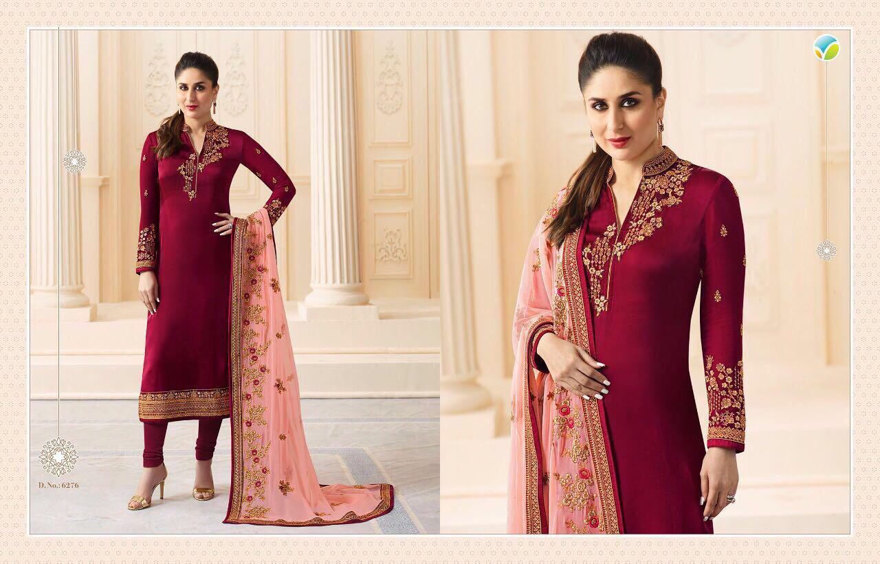 Kareena Vol-3 By Vinay Fashion 6271 To 6277 Series Designer Beautiful Colorful Party Wear & Occasional Wear Pure Georgette Embroidered Dresses At Wholesale Price