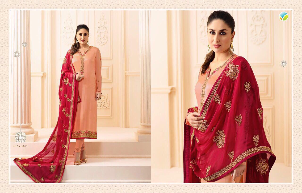 Kareena Vol-3 By Vinay Fashion 6271 To 6277 Series Designer Beautiful Colorful Party Wear & Occasional Wear Pure Georgette Embroidered Dresses At Wholesale Price