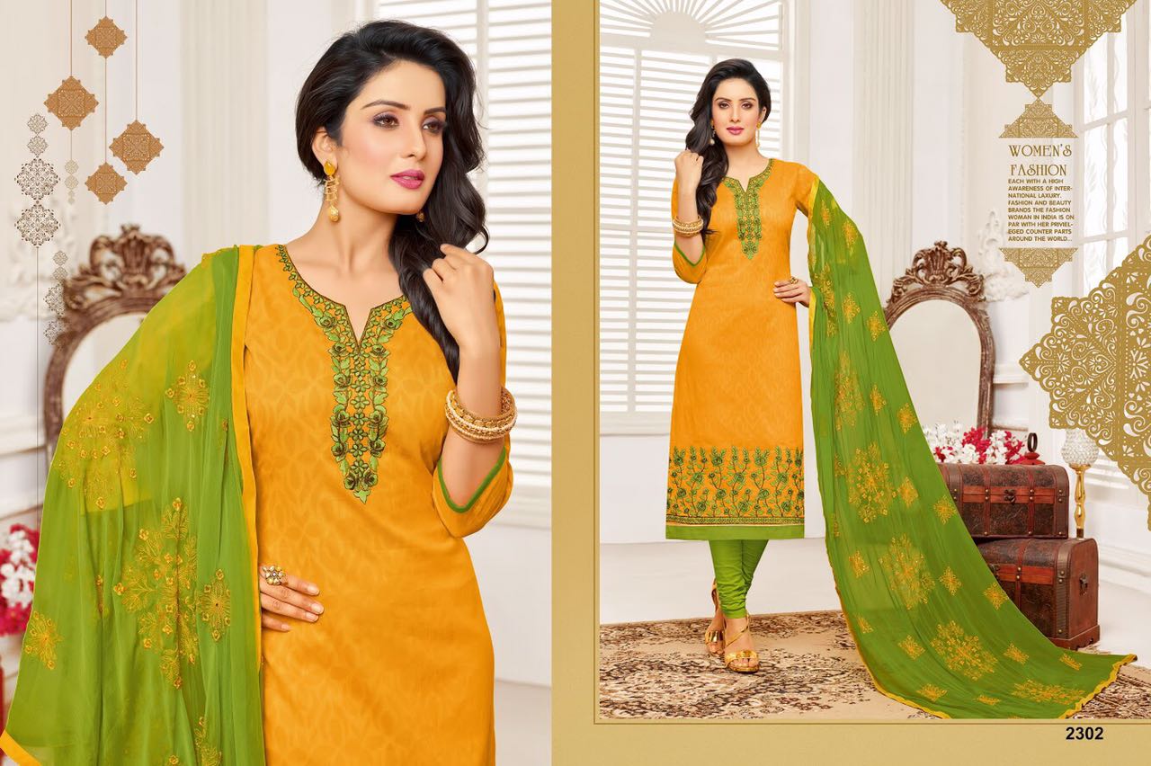 Kashmiri Beauty Vol-7 By Rr Fashion 2301 To 2312 Series Beautiful Embroidered Work Suits Colorful Ethnic Wear & Occasional Wear Cambric Jacquard Dresses At Wholesale Price