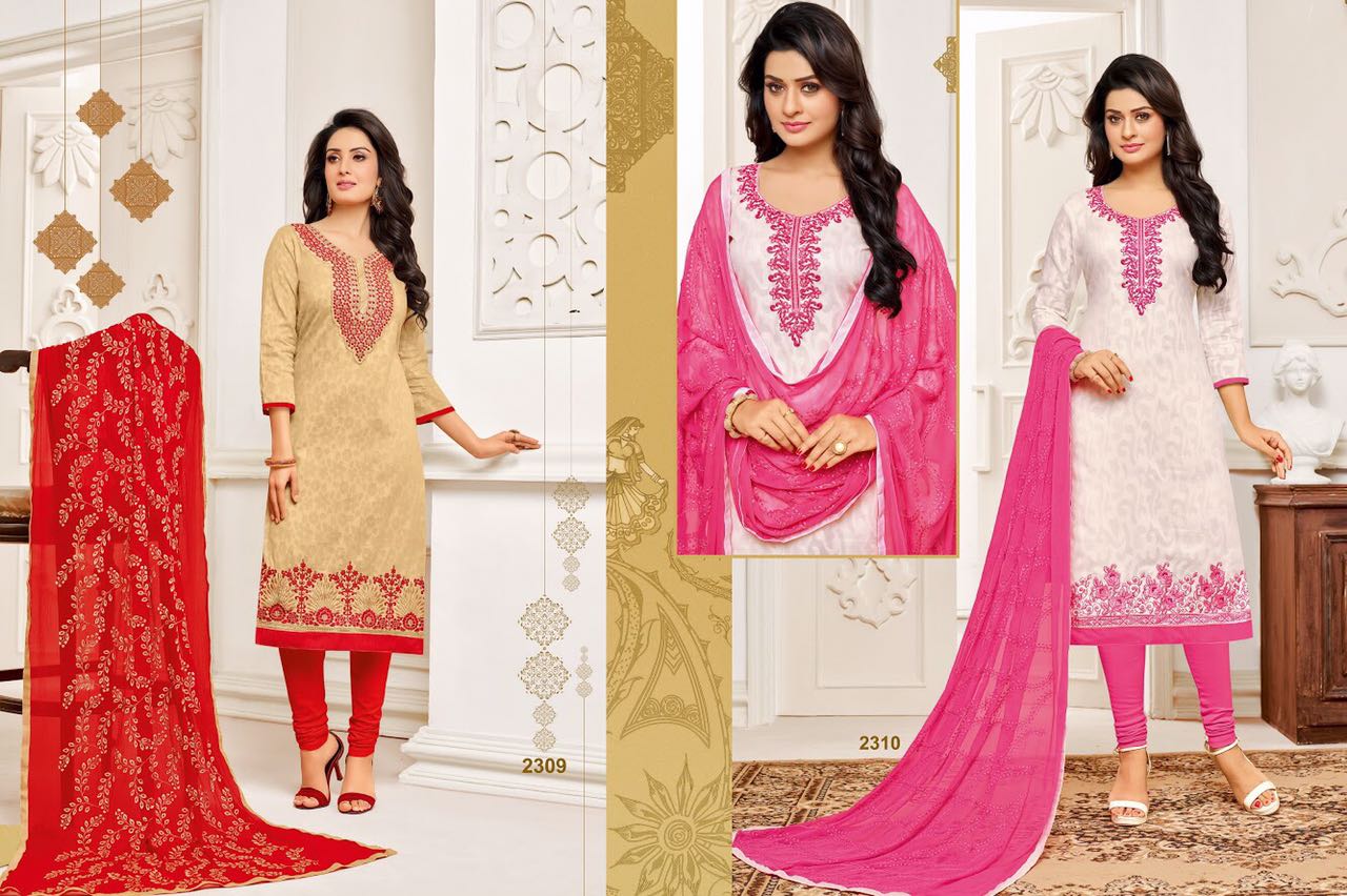 Kashmiri Beauty Vol-7 By Rr Fashion 2301 To 2312 Series Beautiful Embroidered Work Suits Colorful Ethnic Wear & Occasional Wear Cambric Jacquard Dresses At Wholesale Price