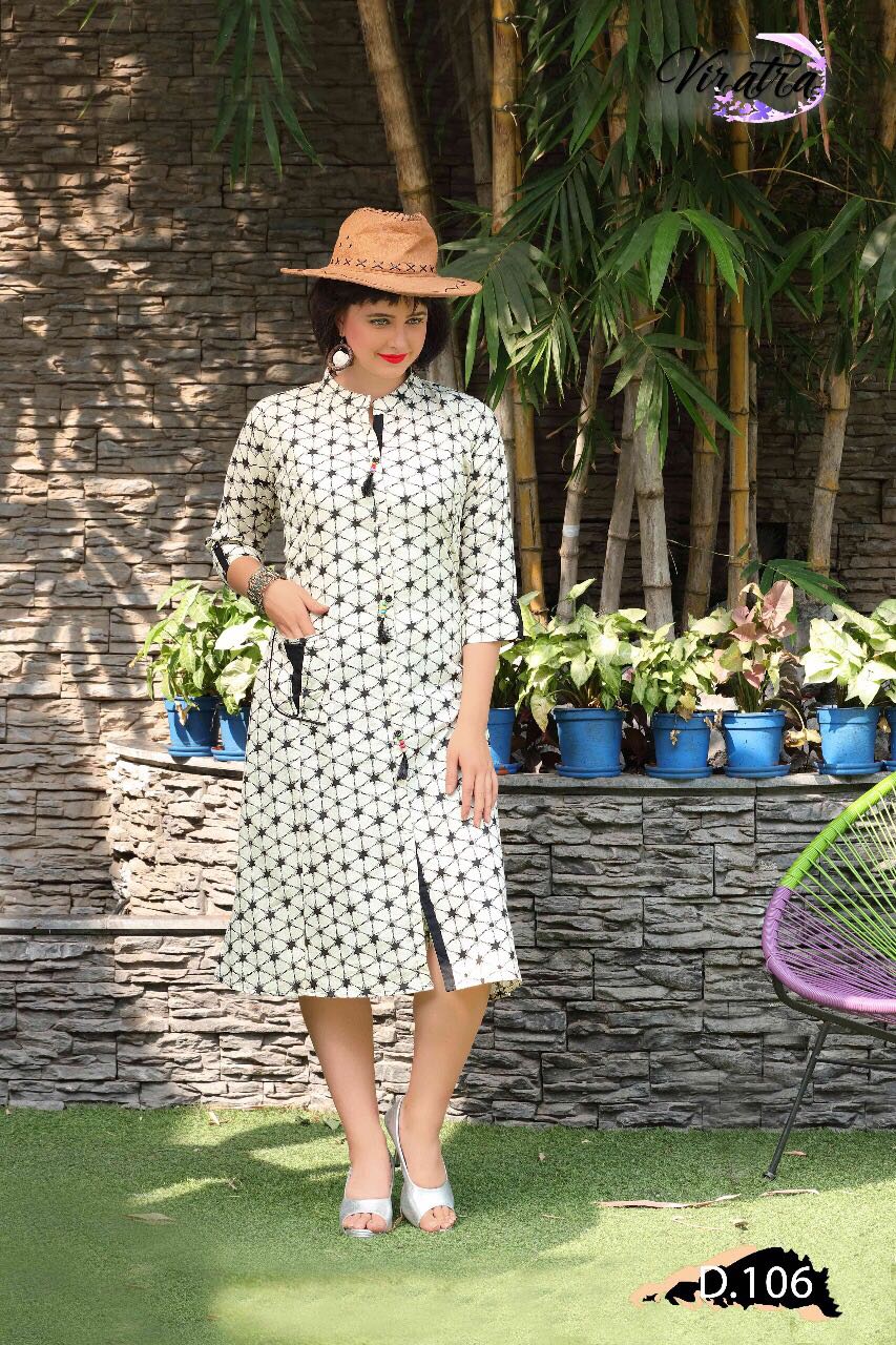 Kavya Vol-1 By Viratra Tex 101 To 108 Series Beautiful Colorful Stylish Fancy Casual Wear & Ethnic Wear Cotton Printed Kurtis At Wholesale Price
