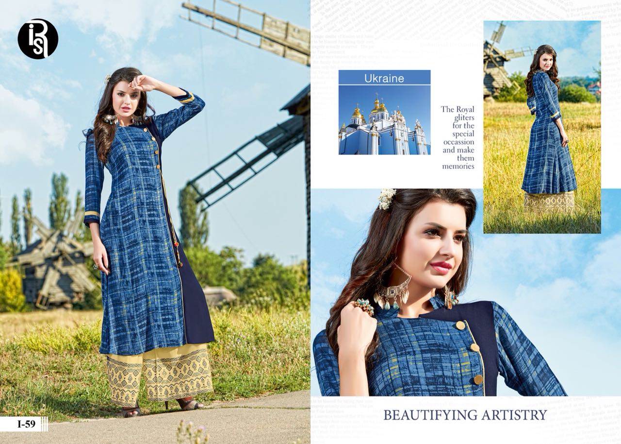 Kaya Vol-3 By Iris 55 To 60 Series Designer Beautiful Colorful Fancy Stylish Party Wear & Ethnic Wear Pure Rayon Kurtis At Wholesale Price