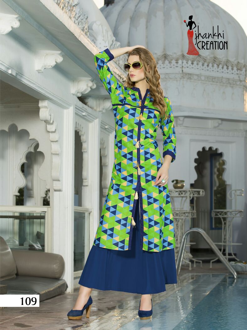 Kesar By Jhankhi Creation 101 To 112 Series Beautiful Colorful Stylish Fancy Casual Wear & Ready To Wear Heavy Cotton Printed Kurtis At Wholesale Price