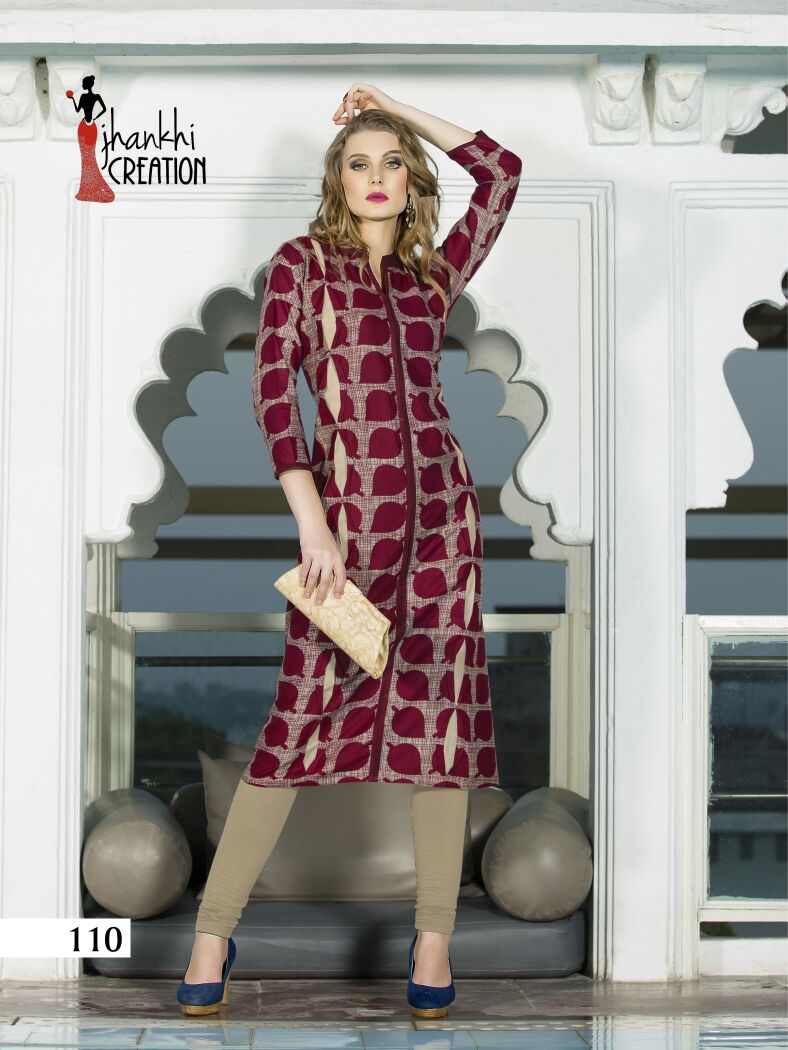 Kesar By Jhankhi Creation 101 To 112 Series Beautiful Colorful Stylish Fancy Casual Wear & Ready To Wear Heavy Cotton Printed Kurtis At Wholesale Price