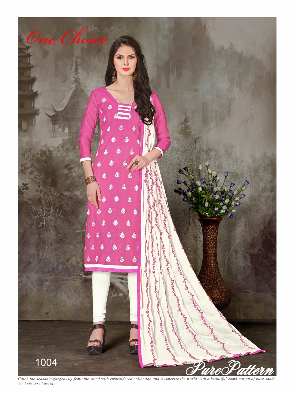 Kesar By One Choice 1001 To 1012 Series Indian Designer Suits Colorful Stylish Beautiful Embroidered Casual Wear & Party Wear & Occsional Wear Chanderi Dresses At Wholesale Price