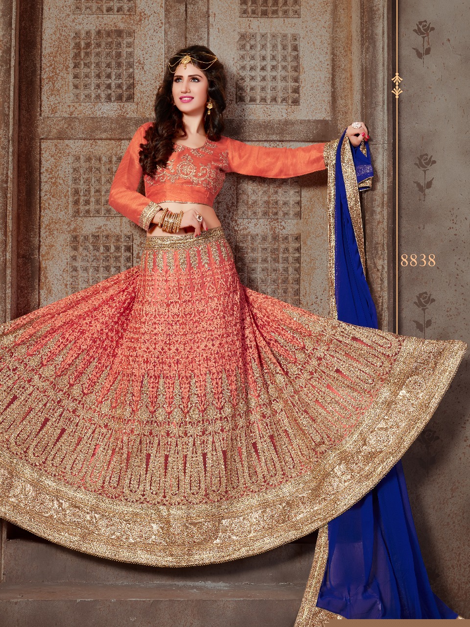 Kesar By Sanskar Style Indian Traditional Beautiful Stylish Designer Embroidered Occasional Wear Party Wear Festive Wear Net Lehengas At Wholesale Price