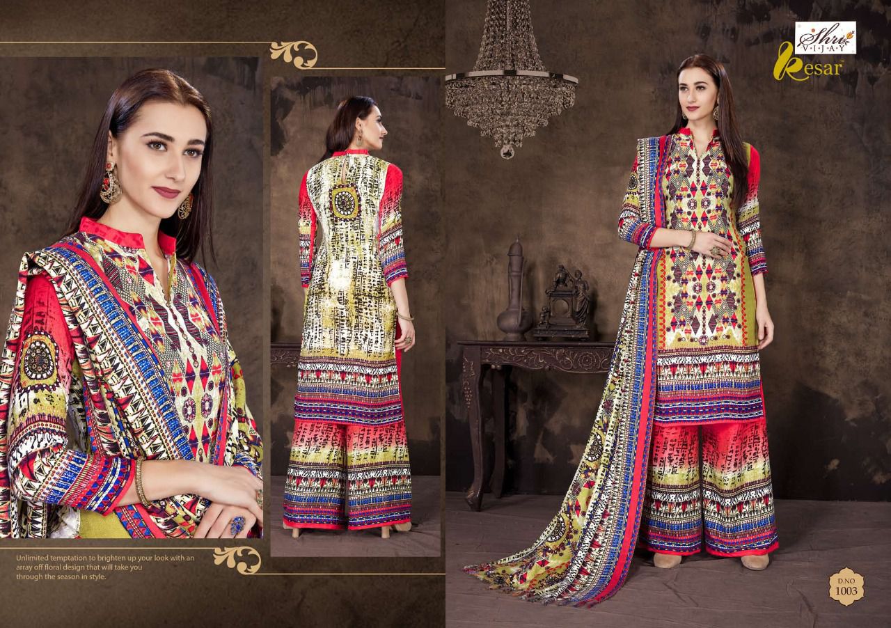 Kesar By Shri Vijay 1001 To 1010 Series Pakistani Suits Beautiful Colorful Fancy Winter Wear & Casual Wear Pure Pashmina Dresses At Wholesale Price