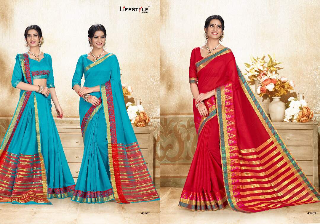 Khadi Silk-6 43901 To 43912 Series By Life Style Beautiful Colorful Stylish Fancy Pretty Party Wear Occasional Wear Casual Wear Printed Silk Sarees At Wholesale Price