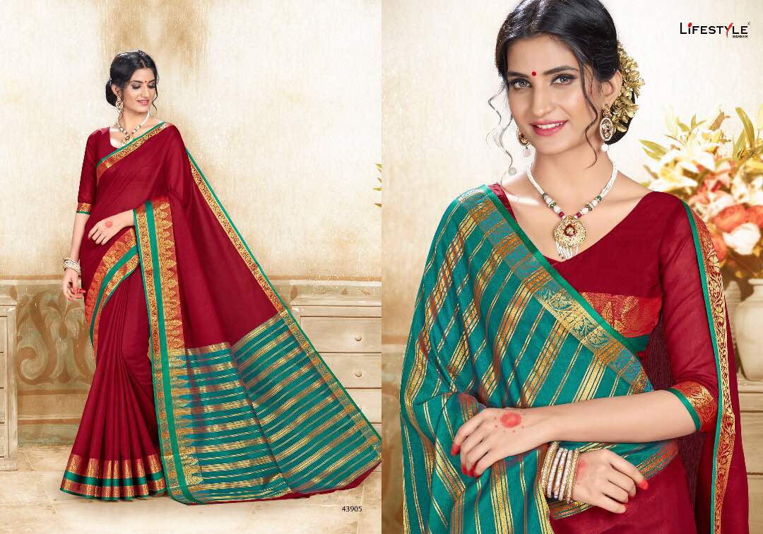Khadi Silk-6 43901 To 43912 Series By Life Style Beautiful Colorful Stylish Fancy Pretty Party Wear Occasional Wear Casual Wear Printed Silk Sarees At Wholesale Price