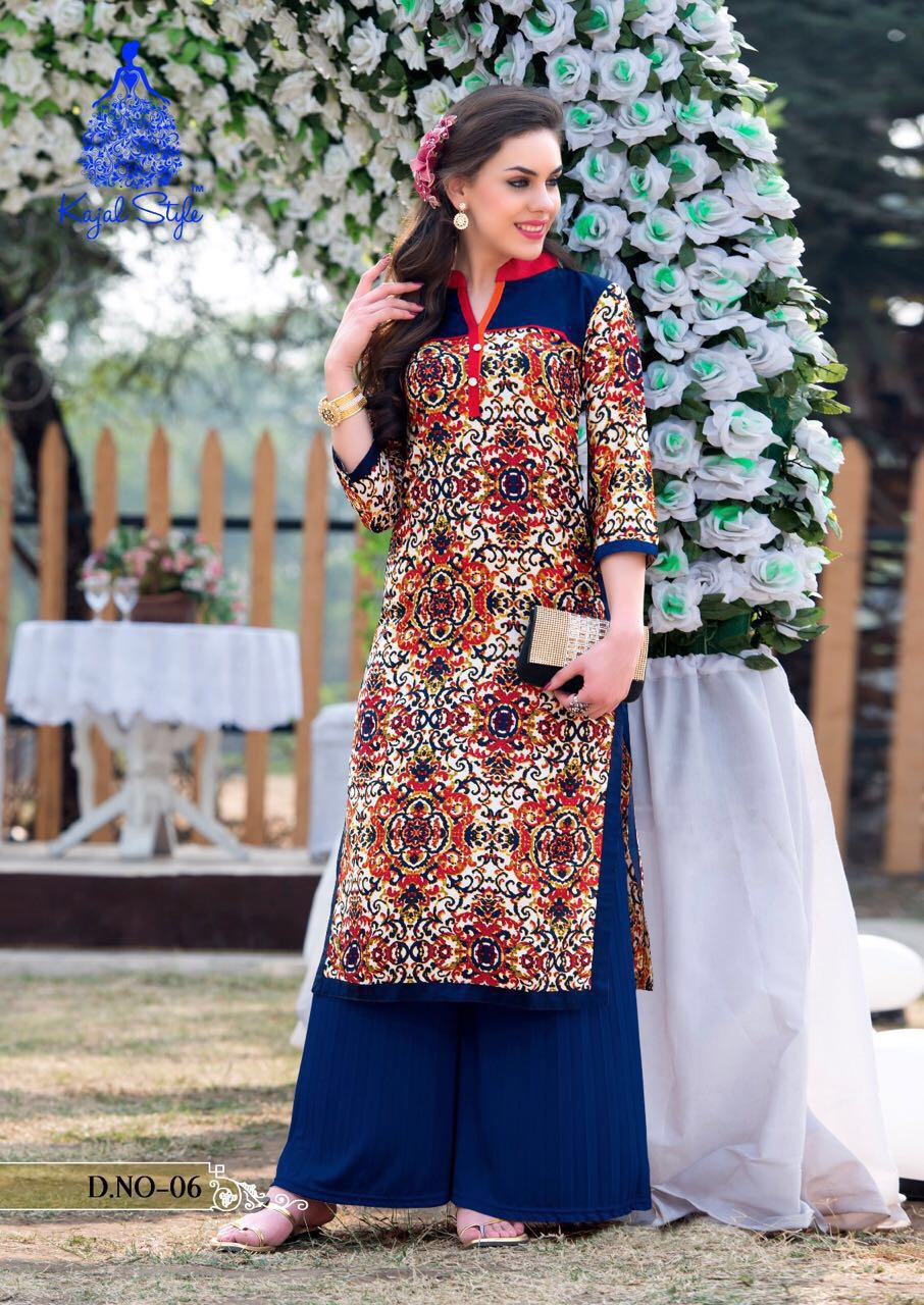 Kit Kat By Kajal Style 01 To 16 Series Beautiful Stylish Designer Printed Casual Wear Ready To Wear Rayon Kurtis At Wholesale Price