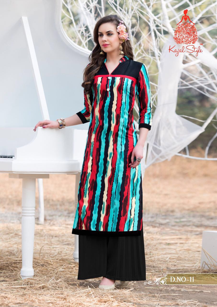 Kit Kat By Kajal Style 01 To 16 Series Beautiful Stylish Designer Printed Casual Wear Ready To Wear Rayon Kurtis At Wholesale Price