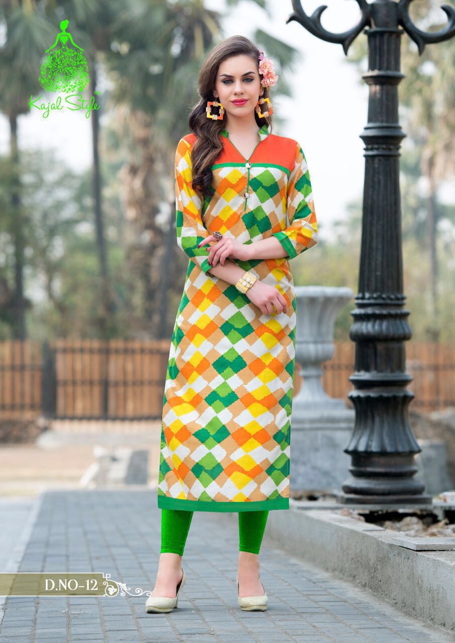 Kit Kat By Kajal Style 01 To 16 Series Beautiful Stylish Designer Printed Casual Wear Ready To Wear Rayon Kurtis At Wholesale Price