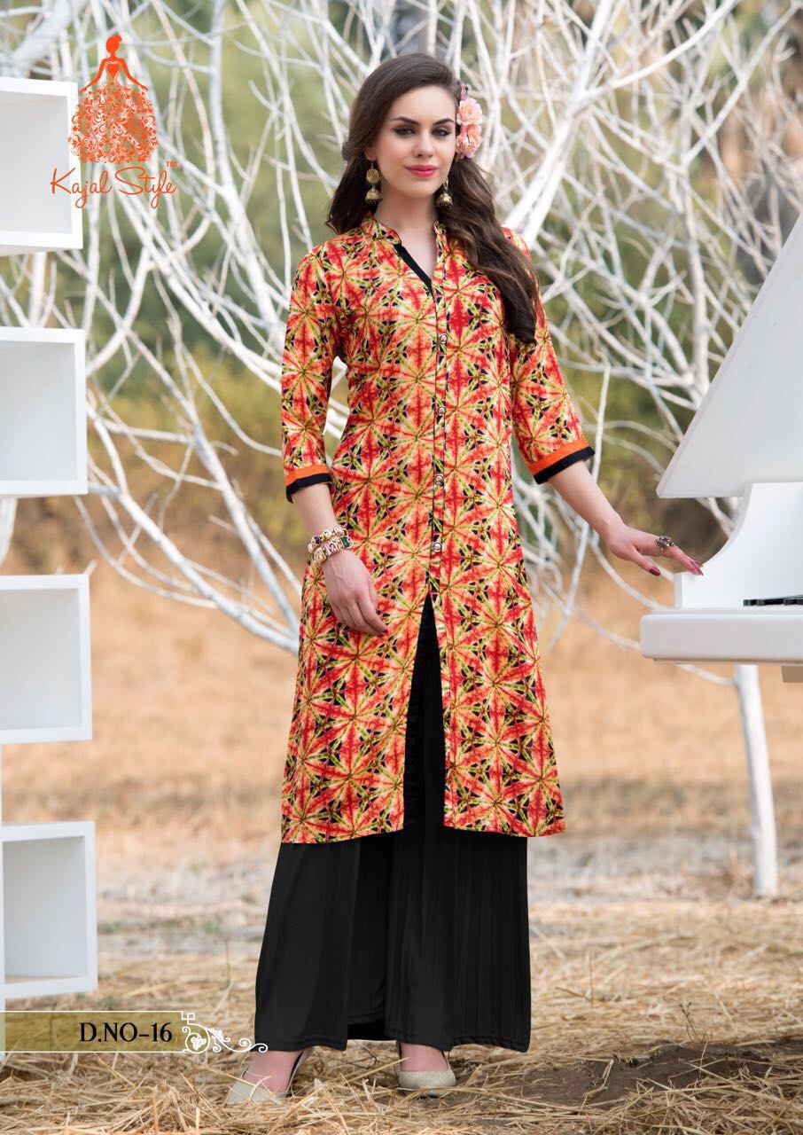 Kit Kat By Kajal Style 01 To 16 Series Beautiful Stylish Designer Printed Casual Wear Ready To Wear Rayon Kurtis At Wholesale Price