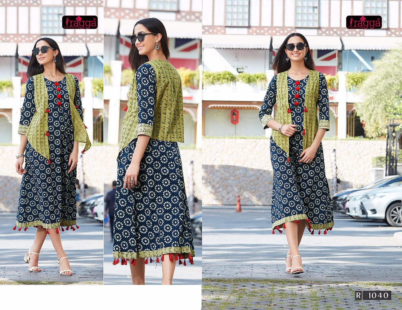 Koraa By Ragga 1035 To 1042 Series Designer Stylish Colorful Fancy Beautiful Party Wear & Ethnic Wear Rayon Printed Kurtis At Wholesale Price