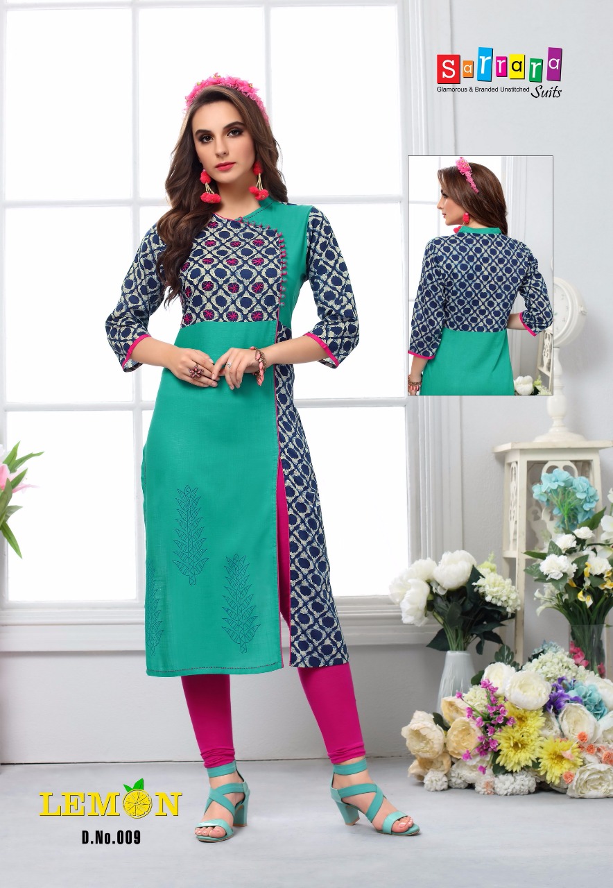 Lemon By Sarrara 001 To 010 Series Colorful Beautiful Stylish Fancy Casual Wear & Ethnic Wear Rayon Printed Kurtis At Wholesale Price