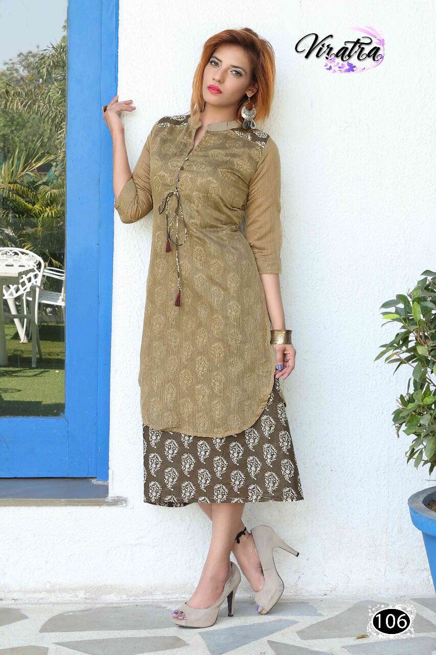 Lime Lite Vol-1 By Viratra Tex 101 To 108 Series Beautiful Stylish Colorful Fancy Ethnic Wear & Party Wear Cora & Cotton Printed Kurtis At Wholesale Price
