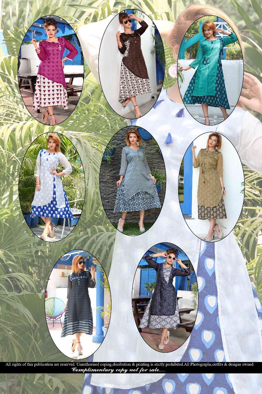Lime Lite Vol-1 By Viratra Tex 101 To 108 Series Beautiful Stylish Colorful Fancy Ethnic Wear & Party Wear Cora & Cotton Printed Kurtis At Wholesale Price