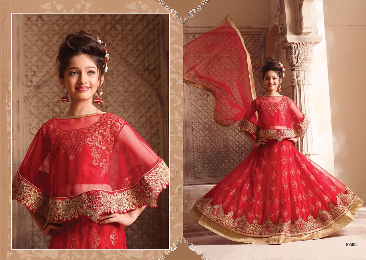 Little Star By Riddhoo Fashion 10501 To 10508 Series Beautiful Colorful Fancy Party Wear & Occasional Wear Georgette Lehengas At Wholesale Price