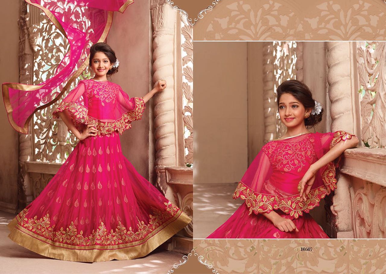 Little Star By Riddhoo Fashion 10501 To 10508 Series Beautiful Colorful Fancy Party Wear & Occasional Wear Georgette Lehengas At Wholesale Price