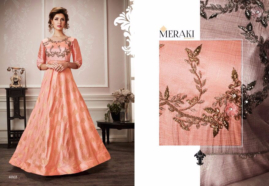 Maher By Meraki 4001 To 4006 Series Designer Beautiful Bridal Collection Fancy Colorful Party Wear & Occasional Wear Mulberry Jacquard Embroidered Dresses At Wholesale Price
