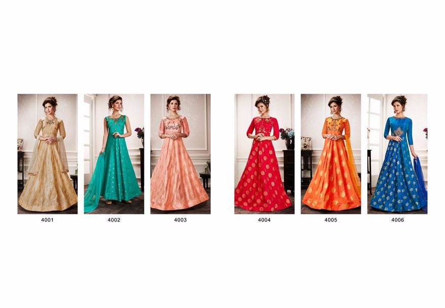 Maher By Meraki 4001 To 4006 Series Designer Beautiful Bridal Collection Fancy Colorful Party Wear & Occasional Wear Mulberry Jacquard Embroidered Dresses At Wholesale Price