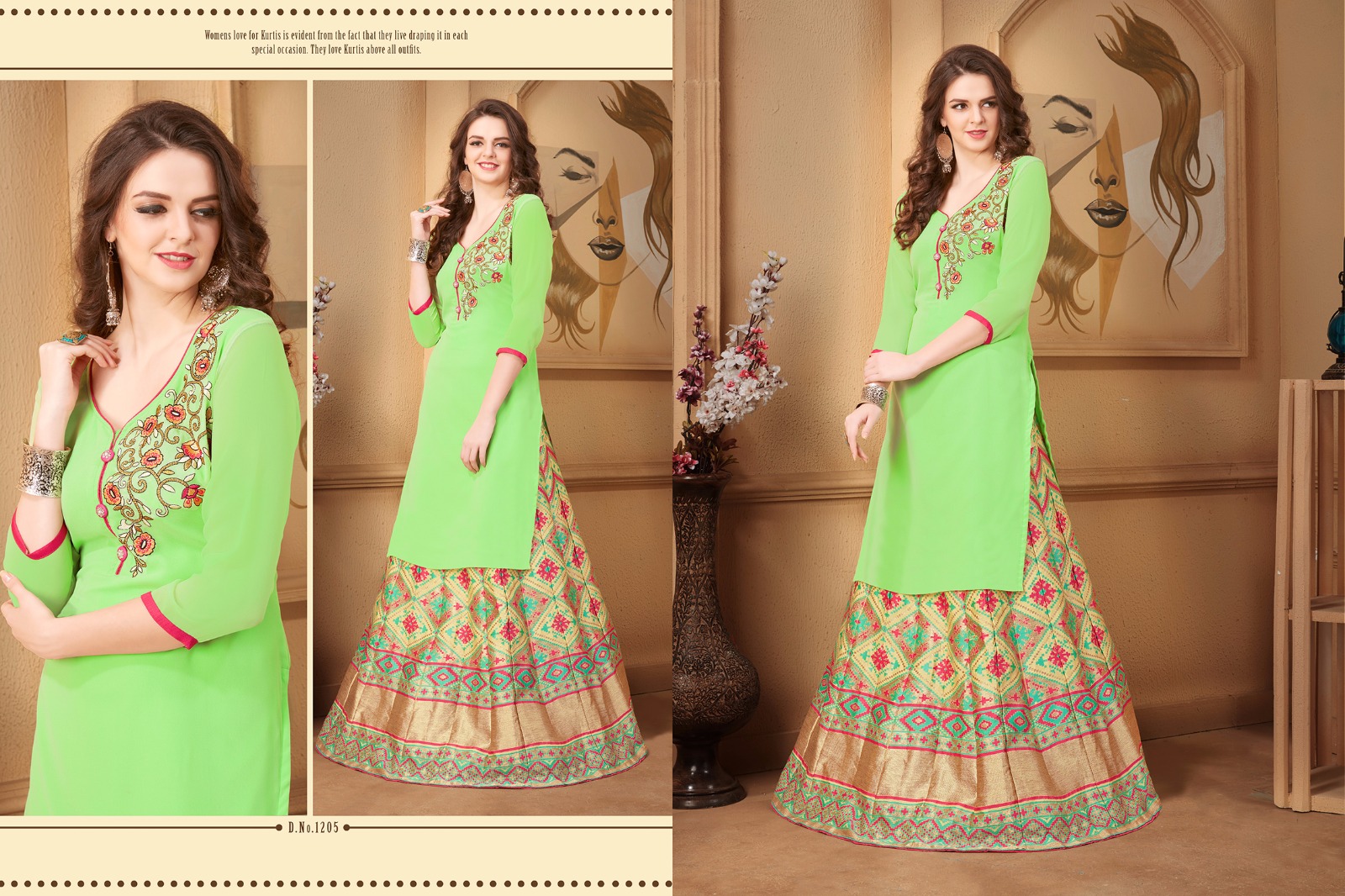 Mahira By Veera Tex 1201 To 1210 Series Beautiful Stylish Designer Embroidered Casual Wear Ready To Wear Ethnic Wear Georgette Kurtis At Wholesale Price