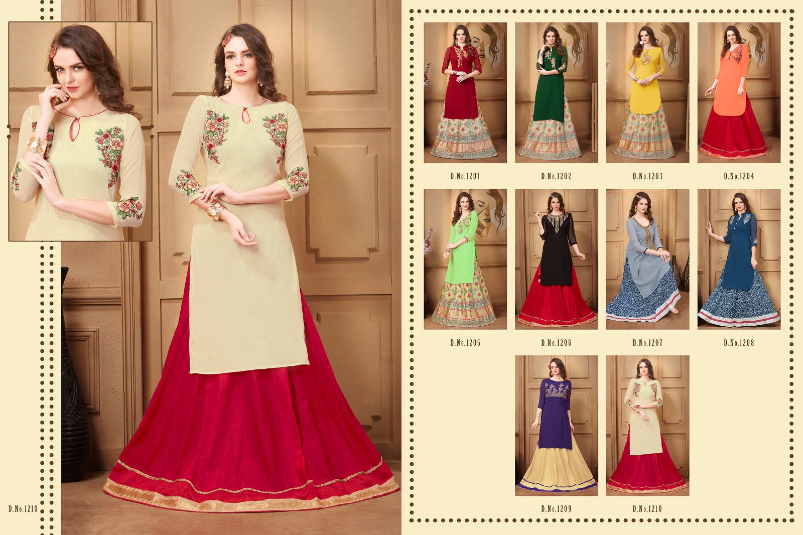 Mahira By Veera Tex 1201 To 1210 Series Beautiful Stylish Designer Embroidered Casual Wear Ready To Wear Ethnic Wear Georgette Kurtis At Wholesale Price