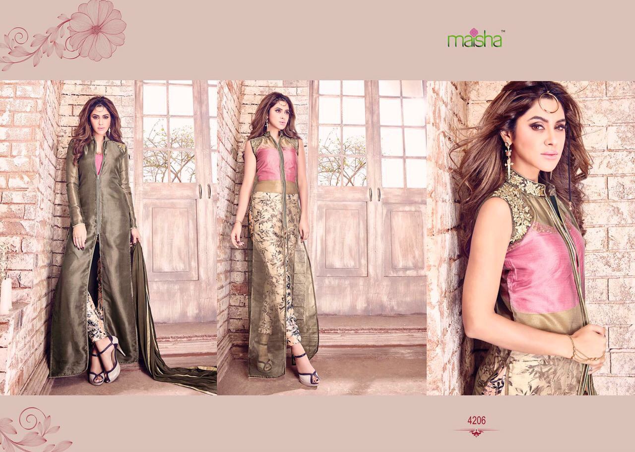 Maisha 4201 To 4209 Series By Maisha Indian Traditional Embroidered Designer Beautiful Stylish Party Wear Occasional Wear Dresses At Wholesale Price
