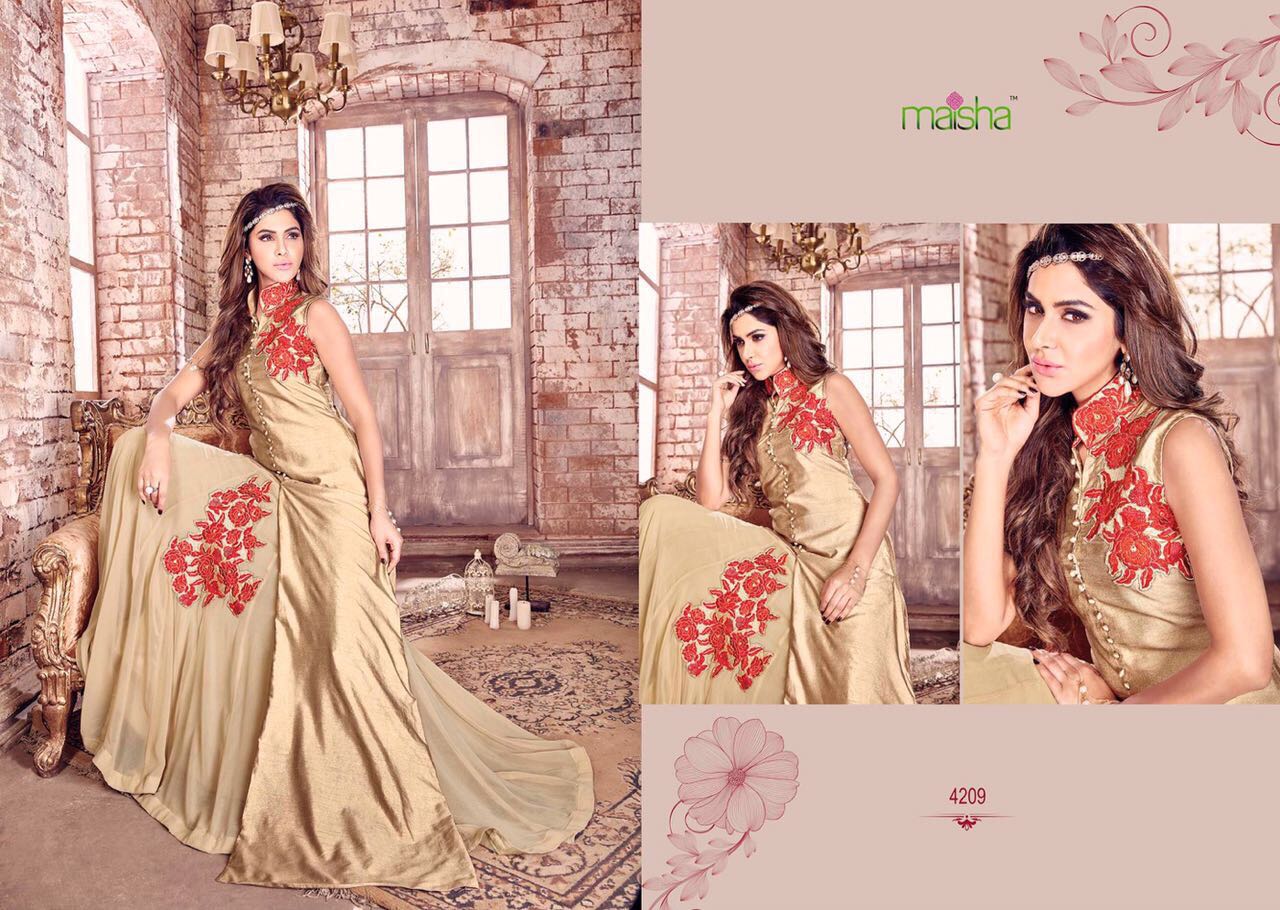 Maisha 4201 To 4209 Series By Maisha Indian Traditional Embroidered Designer Beautiful Stylish Party Wear Occasional Wear Dresses At Wholesale Price