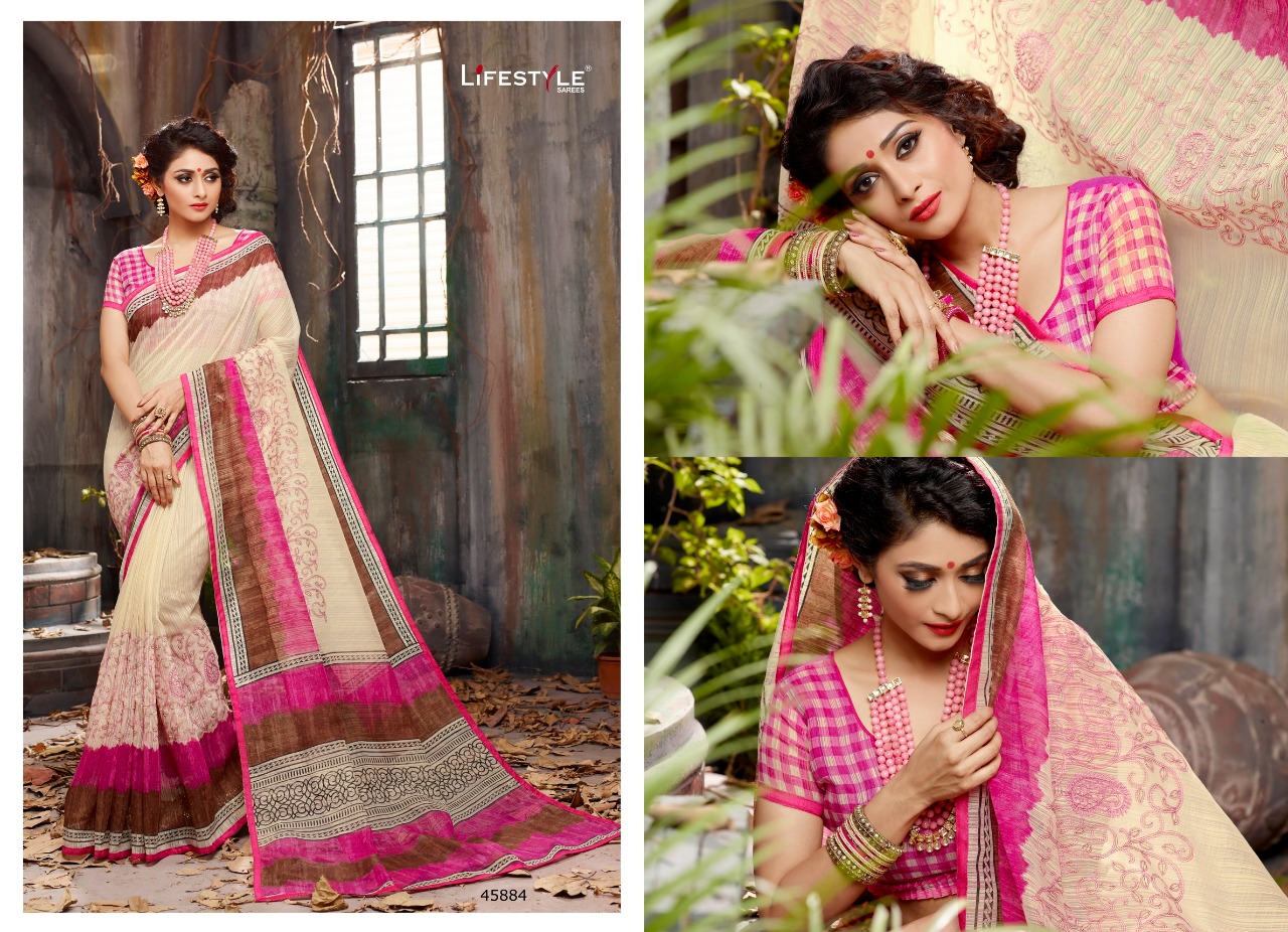 Malabar Cotton By Lifestyle 45881 To 45891 Series Stylish Beautiful Indian Designer Casual Wear And Occasional Wear Cotton Printed Sarees At Wholesale Price