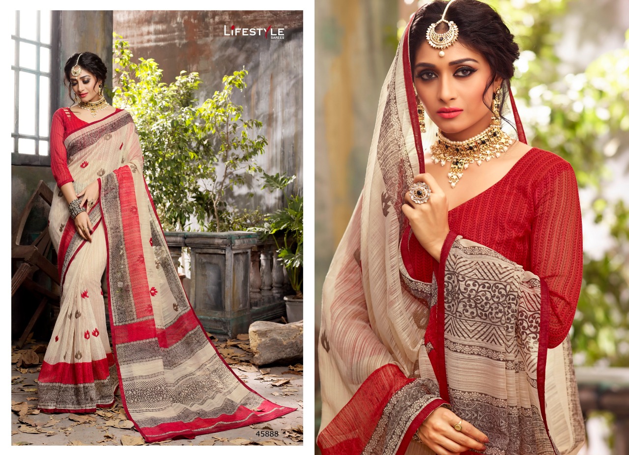 Malabar Cotton By Lifestyle 45881 To 45891 Series Stylish Beautiful Indian Designer Casual Wear And Occasional Wear Cotton Printed Sarees At Wholesale Price