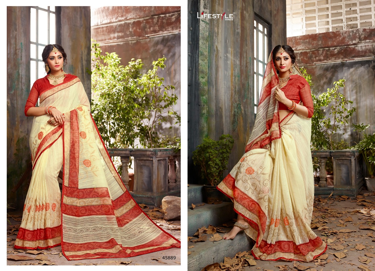 Malabar Cotton By Lifestyle 45881 To 45891 Series Stylish Beautiful Indian Designer Casual Wear And Occasional Wear Cotton Printed Sarees At Wholesale Price