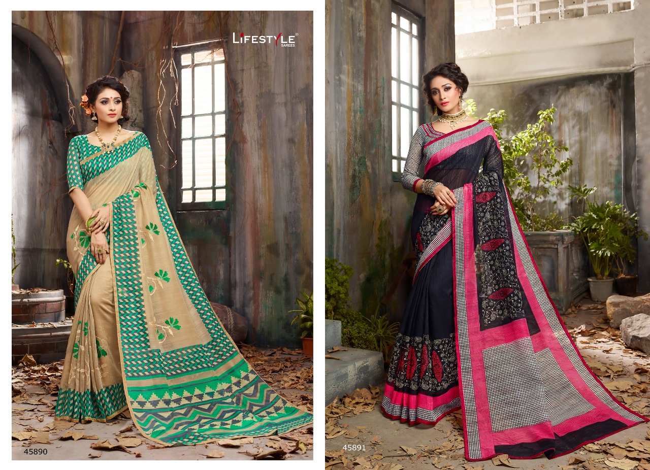 Malabar Cotton By Lifestyle 45881 To 45891 Series Stylish Beautiful Indian Designer Casual Wear And Occasional Wear Cotton Printed Sarees At Wholesale Price