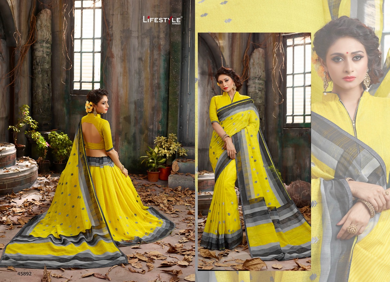 Malabar Cotton By Lifestyle 45881 To 45891 Series Stylish Beautiful Indian Designer Casual Wear And Occasional Wear Cotton Printed Sarees At Wholesale Price