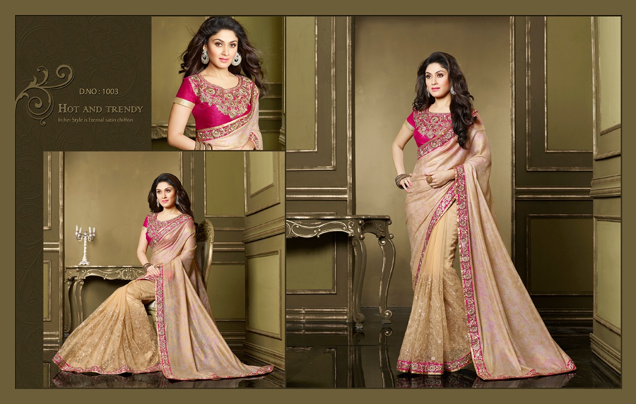 Manjari Fadnis 1000 Series By Fiona 1001 To 1009 Series Designer Wedding Collection Beautiful Stylish Colorful Fancy Party Wear & Occasional Wear Pure Heavy Georgette Embroidered Sarees At Wholesale Price