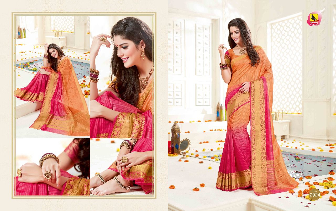 Mansarovar By Ashika Sarees 2911 To 2928 Series Indian Beautiful Designer Colorful Fancy Traditional Wear & Occasional Wear Tusser Silk Cotton Printed Sarees At Wholesale Price