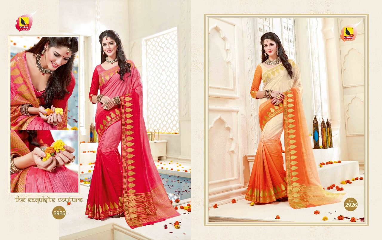 Mansarovar By Ashika Sarees 2911 To 2928 Series Indian Beautiful Designer Colorful Fancy Traditional Wear & Occasional Wear Tusser Silk Cotton Printed Sarees At Wholesale Price