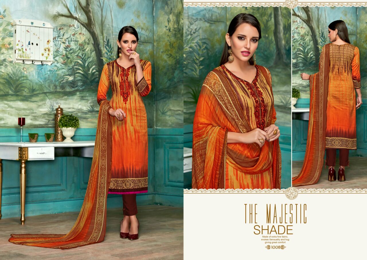 Mariya By Shri Vijay 1001 To 1008 Series Beautiful Stylish Colorful Fancy Designer Suits Party Wear & Ethnic Wear Pure Jam Cotton Satin Dresses At Wholesale Price