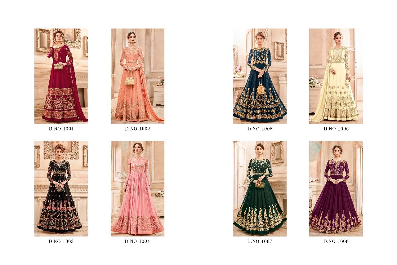 Mastani By Zaira 1001 To 1008 Series Designer Bridal Wear Suits Beautiful Fancy Colorful Party Wear & Occasional Wear Georgette Dresses At Wholesale Price