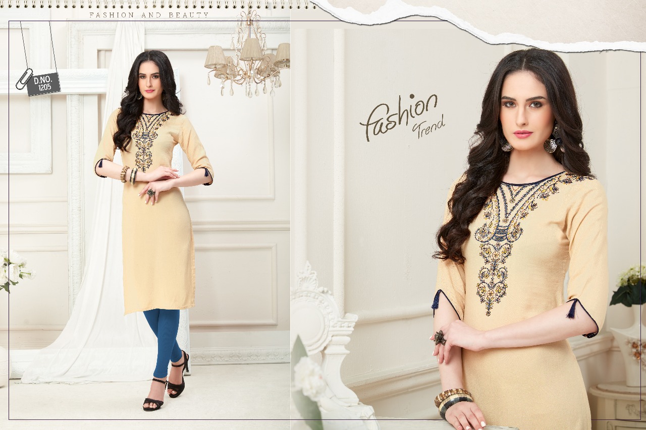 Maya Vol-2 By Valencia Tex 1201 To 1210 Series Beautiful Colorful Fancy Casual Wear & Ethnic Wear Rayon Embroidered Kurtis At Wholesale Price