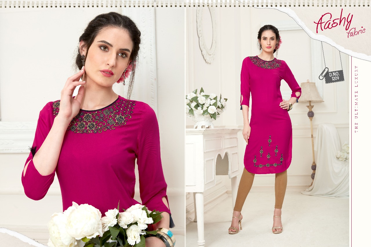 Maya Vol-2 By Valencia Tex 1201 To 1210 Series Beautiful Colorful Fancy Casual Wear & Ethnic Wear Rayon Embroidered Kurtis At Wholesale Price