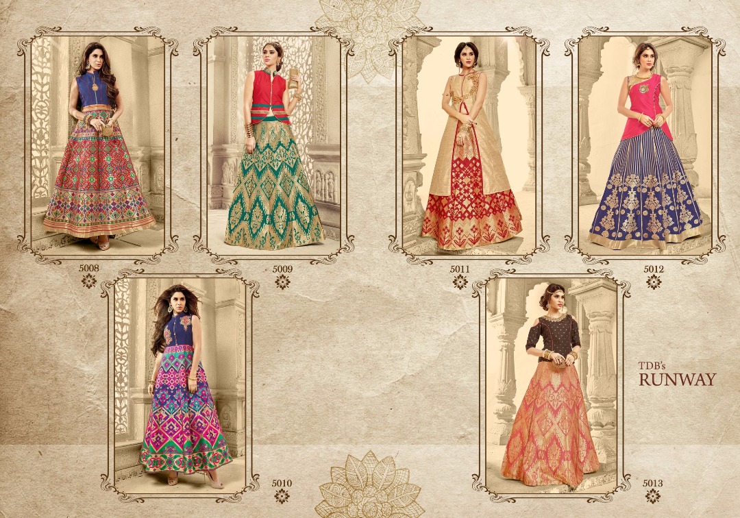 Mehjbin Vol-5 By Swarn Pankh 5008 To 5013 Series Indian Designer Beautiful Colorful Occasional Wear Pure Banarasi Jacquard Embroidered Kurtis At Wholesale Price