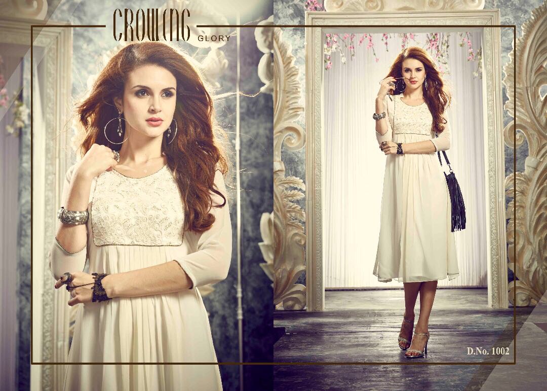 Mihira Vol-b By Ishu Trendz 1001 To 1008 Series Fancy Beautiful Stylish Colorful Casual Wear & Ethnic Wear Georgette Embroidered Kurtis At Wholesale Price