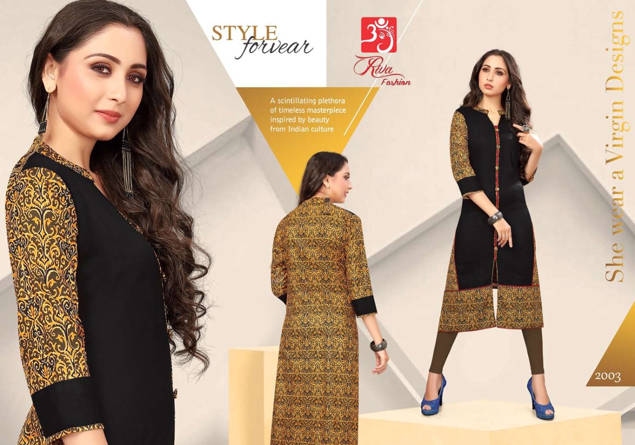 Mishree Vol-12 By Riva Fashion 2001 To 2012 Series Stylish Beautiful Colorful Fancy Casual Wear & Ethnic Wear Rayon/cotton Printed Kurtis At Wholesale Price